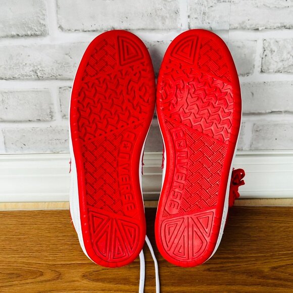 ⭐Converse Fastbreak Pro Mid Leather Sz 5.5 Men's Shoes Sneaker White Red A10200C - Picture 5 of 9